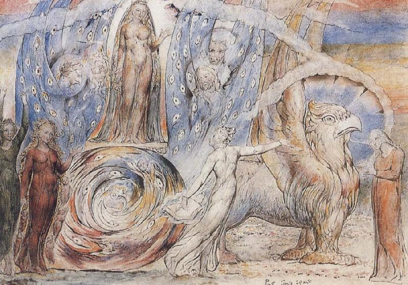 Beatrice addressing Dante from her Wagon, William Blake